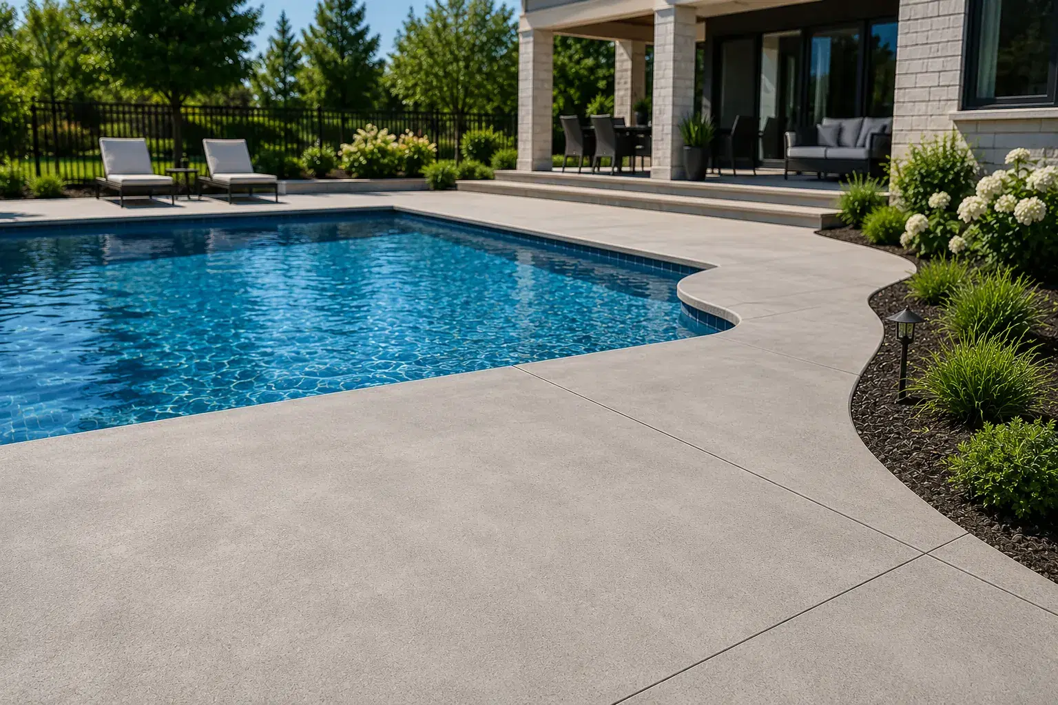 Pool Surround Concreting Brisbane project example